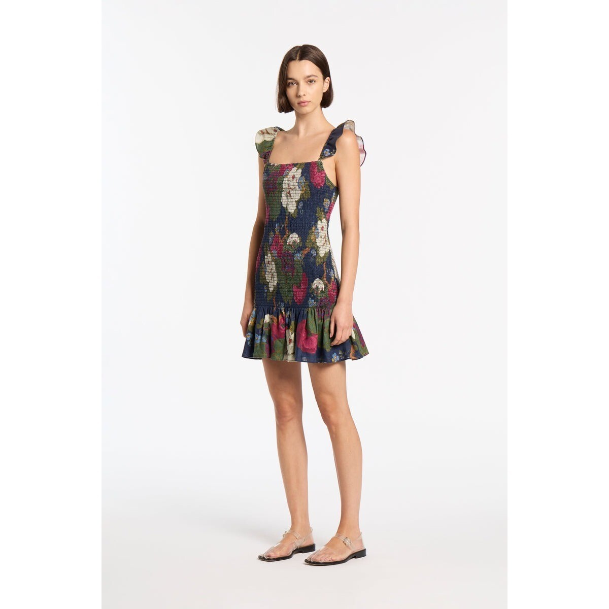 Sir the Label Francesca Shirred Mini Dress Print Size 2/ US 6 | eBay