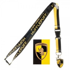 Harry Potter HUFFLEPUFF Detachable Neck Lanyard ID Badge Holder Metal Charm