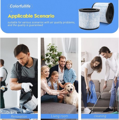 Colorfullife F100 H13 Premium True HEPA Replacement Filter Compatible with - Picture 6 of 7