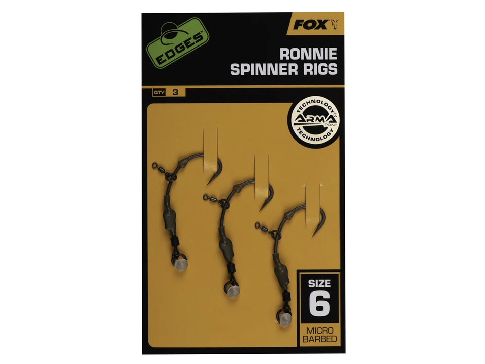 Fox Edges Ronnie Spinner Rigs #2 - #6 3pc Carpe - Photo 1/1