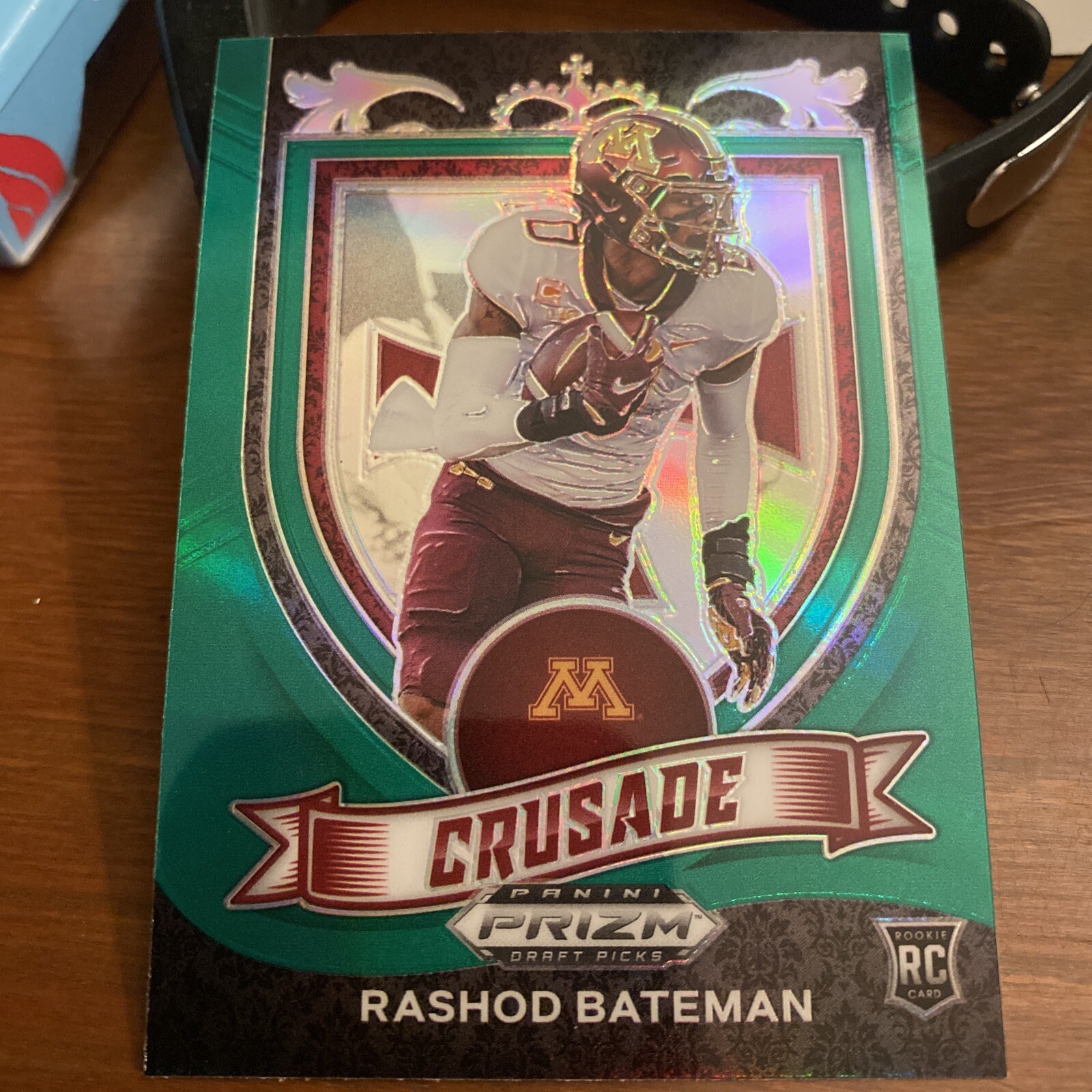 2021 Prizm Draft Picks Green Crusade Rashod Bateman Prizm Rookie NFL