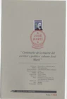 Mexico ,  brochure first day 1995 Jose Marti cuban poet