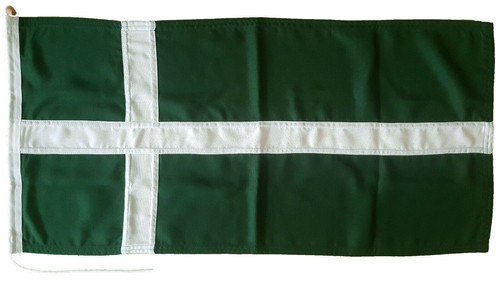 Isle of Barra dark green cross flag traditionally sewn MoD approved woven fabric - Picture 4 of 5