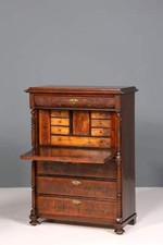 Wunderschöner Gründerzeit Sekretär Vertiko Nussbaum Highboard Louis Philippe