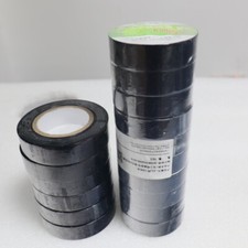 2 Rolls General 18mm Wide Waterpoof PVC Black Insulated Electrical Tape LOT