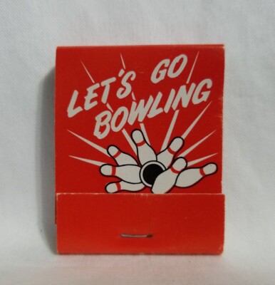 Vintage Let's Go Bowling Alley Pins Proprietors BPAA Matchbook Advertising Full