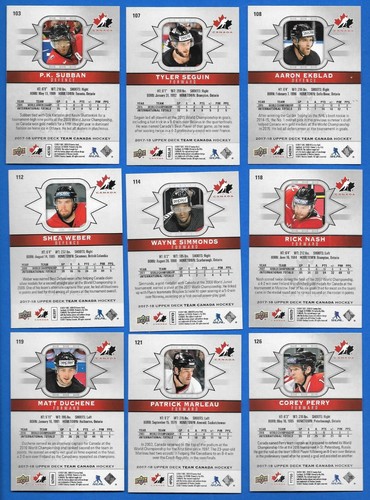 2017-18 TEAM CANADA CANADIAN TIRE, BLACK CANVAS OPC & EXCLUSIVES /100 SEE LIST - Picture 115 of 229