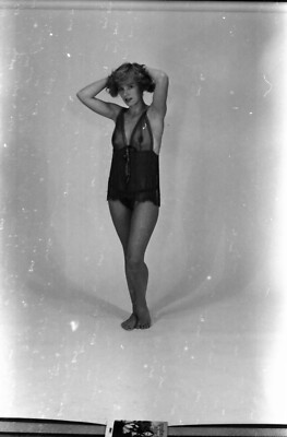 Vintage 1980's Photo Negative Model Beautiful Woman See Thru Nude
