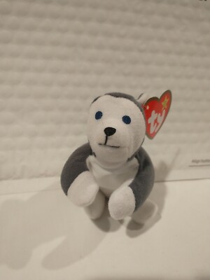 Ty Teenie Beanie Baby ''Nook the Husky'' w/Errors, Rare, 1993, ERRORS Vintage 