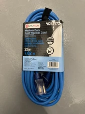 Utilitech 0242172 Medium Duty Cold Weather Cord ,lighted Receptacle, 25 Ft.