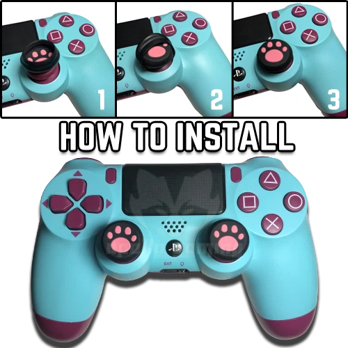 Cute Kitten Puppy Dog Cat Paws Analog Caps - For PS4, PS5, Xbox X S Thumb Grips - Image 4 of 4