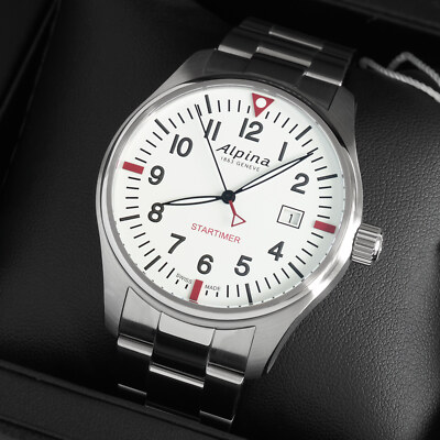 ALPINA Herrenuhr Quarz AL-240S4S6B Startimer Pilot