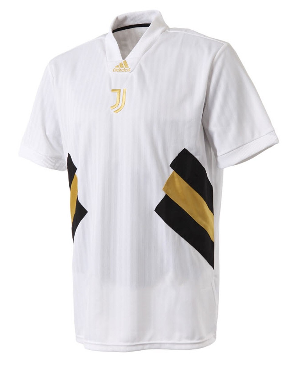 Adidas Men JUVENTUS Icon Shirts White Soccer Football Run Tee Top
