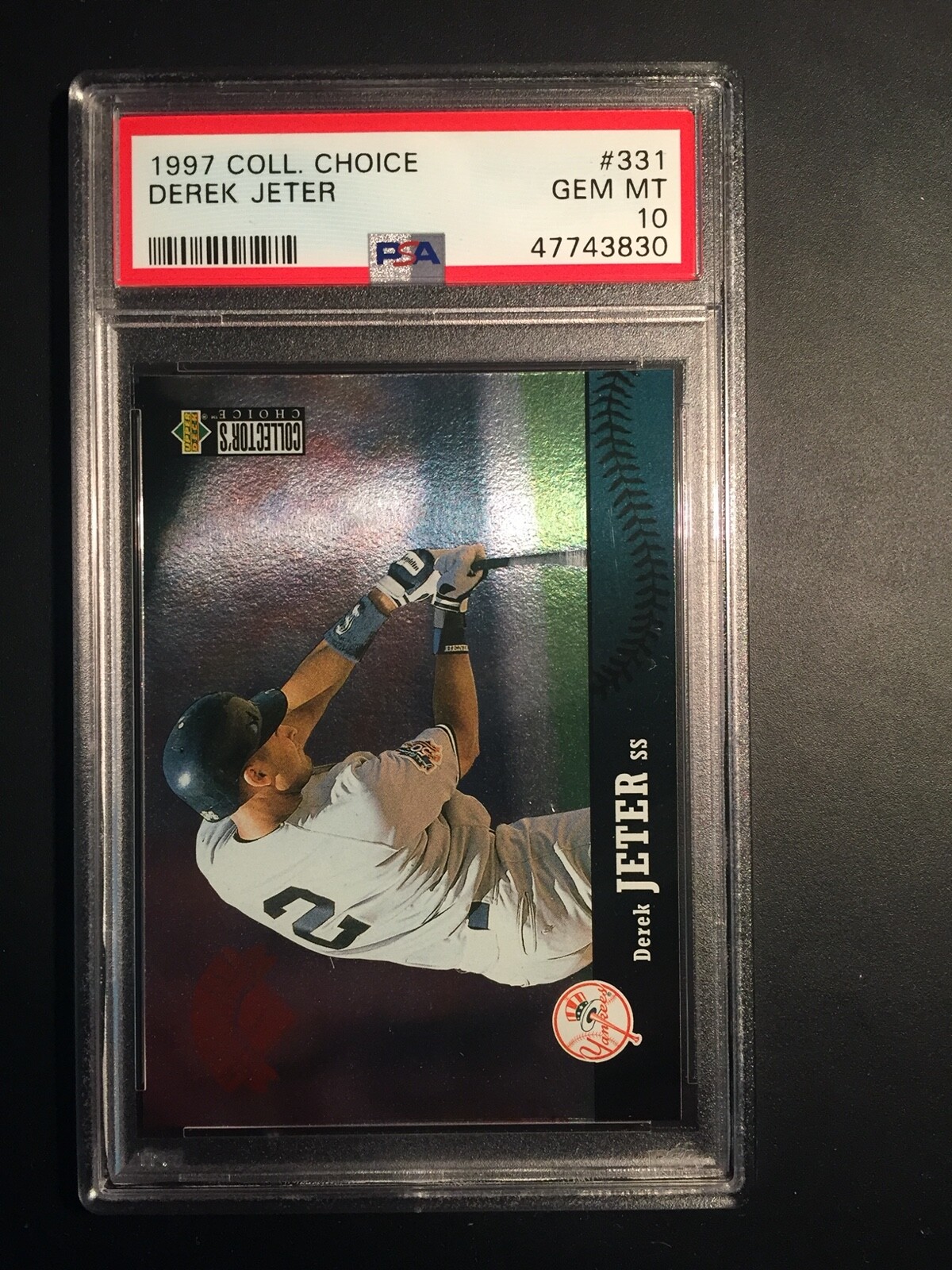 1997 COLLECTORS CHOICE DEREK JETER CARD #331 - GRADED PSA 10 GEM MINT