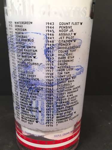 KENTUCKY DERBY GLASS 1976 EUC Churchill Downs Collectible - Picture 3 of 6