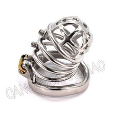 Stainless Steel Male Chastity Cage Device Men Metal Locking Belt Screw Spike