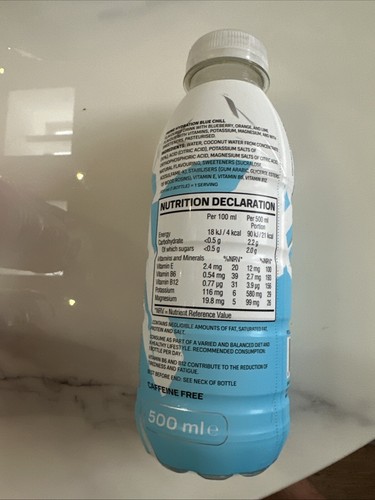 Prime Hydration Drink ICE BLUE CHILL LIMITED EDITION - UNRELEASED In Hand In UK - Picture 2 of 4