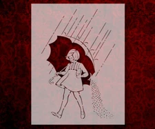 Morton Salt Girl 11" x 17" Stencil FAST FREE SHIPPING (718d)