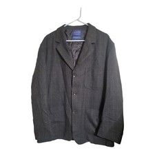 Pendleton Jacket Mens XL Brown Windowpane Coat Blazer Virgin Wool Dressy Preppy