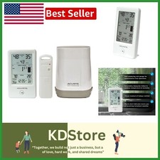 Wireless Rain Gauge with Thermometer & Humidity Sensor - Monochrome Display