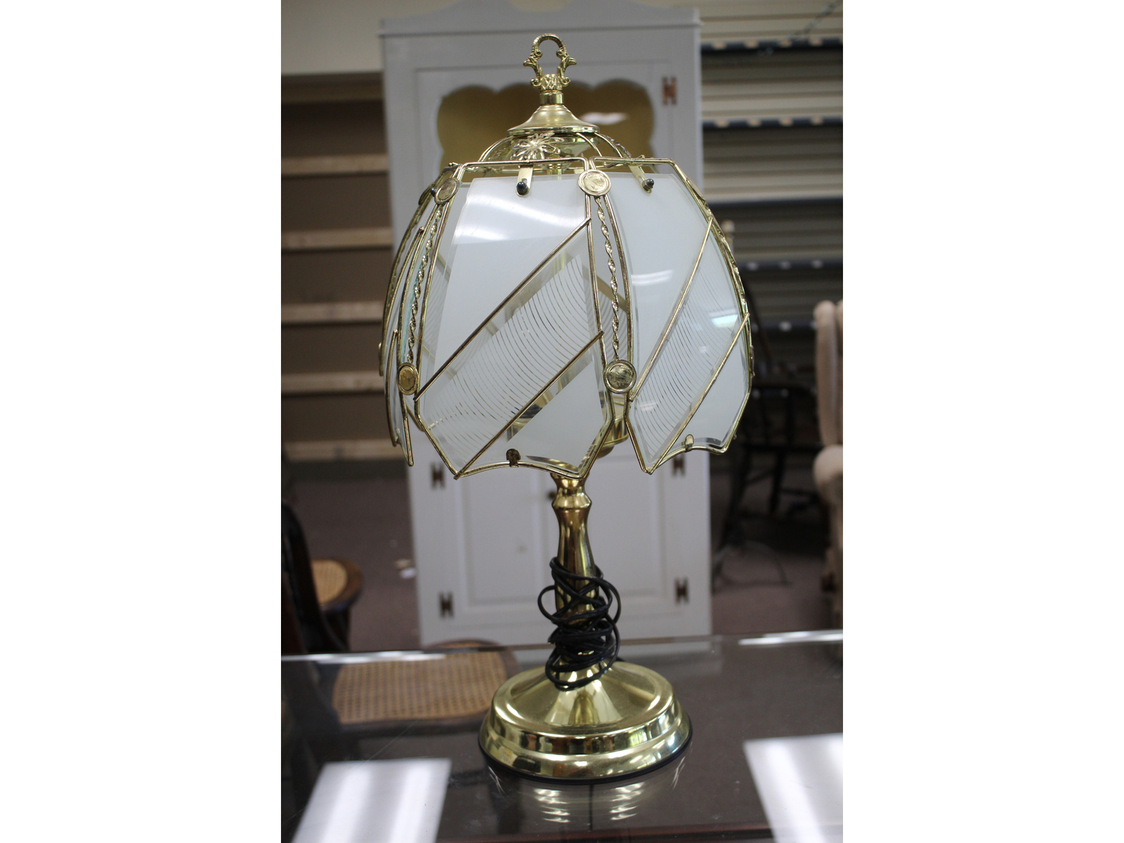 23" Tall Lamp Vintage glass Touch Lamp eBay