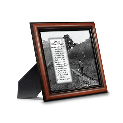 Coal Miner's Prayer Picture Frame, Coal Mining Gifts, Miner's Décor 