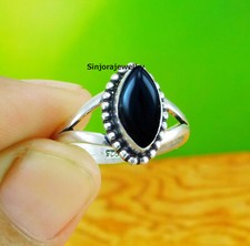 Black Onyx Gemstone 925 sterling silver handmade Gift Ring US size 5 to 10
