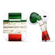 Skins Wraps compatible for Apple Airpods flag italy grunge distressed country