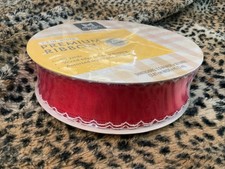 Members Mark Premium Wired Edge Ribbon, 1.5 inch x 50 yard  Red Grossgrain