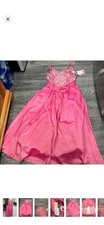 Bonnie Jean Pink Formal Dress Size 12 Embellished Bodice Bow Detail