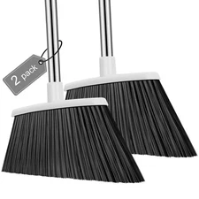Heavy Duty Broom, 55 Inch Long Handle Outdoor Large Angle Brooms, Commercial ...