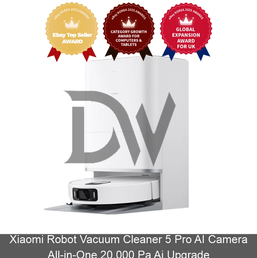 Xiaomi Robot Vacuum Cleaner 5 Pro AI Camera All-in-One 20,000 Pa Ai Upgrade
Opens in a new window or