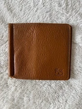 Il Bisonte Leather Bi-Fold Money Clip - 3.7 x 4.3 x 0.6 in