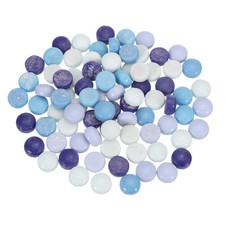 200g Round Mosaic, Tiles for Crafts, 0.47 Inches Iridescent Mosaic