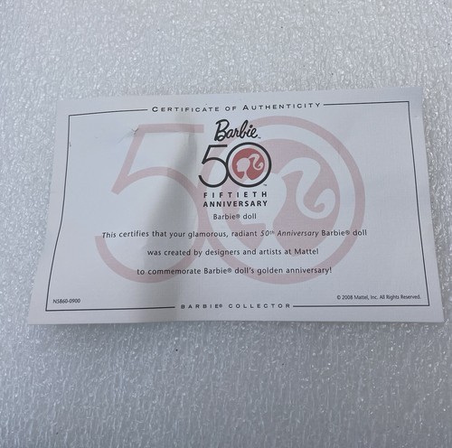 2008 Mattel “50th Anniversary Glamour Barbie-African American” #N5860 Doll - Picture 15 of 21