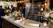 Personzalied Acrylic Bar Menu Display Stand