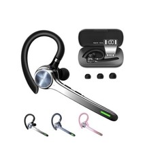 Wireless Bluetooth Headset with Charging Case 500mAh Long Battery Life