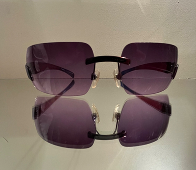 Vintage Chanel Rimless Sunglasses 4048 Red and Blue/Purple with