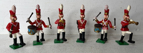 Vintage Wilton Marching Toy Soldier Band Cake Toppers Set of 6 Hong Kong