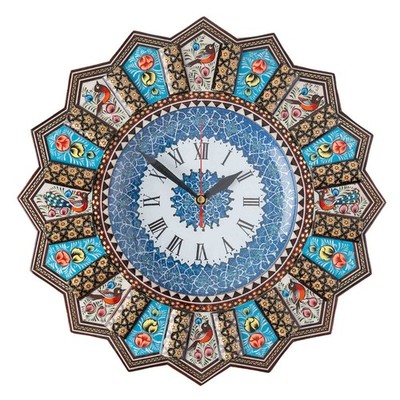 LPUK Persische Handarbeit Luxus Khatam Wanduhr, Sonnenuhr Sammlung Serie 1