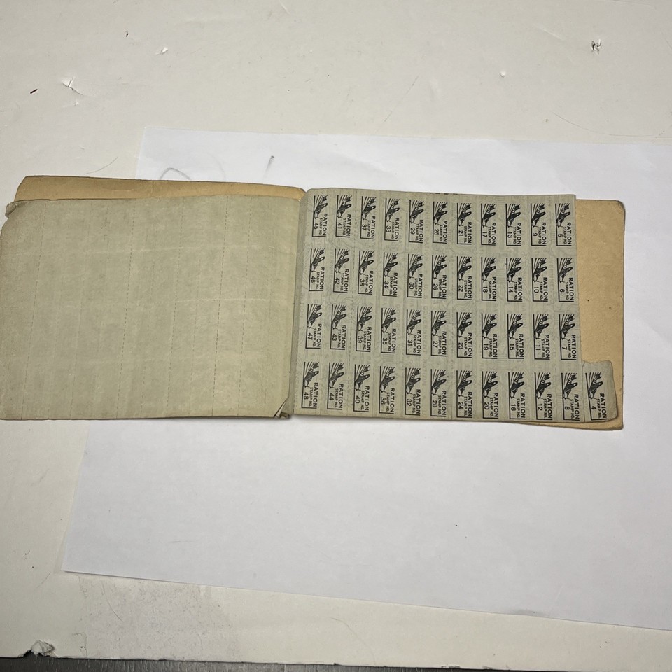 Vintage WW2 War Ration Stamp Book # 3 - Original Issued During War Time ...