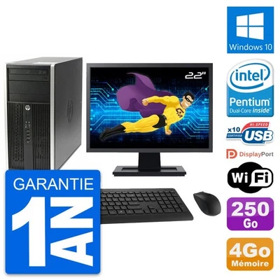 PC Tour HP Pro 6200 CMT Ecran 22" G630 RAM 4Go Disque Dur 250Go Windows 10 Wifi - Photo 1/3