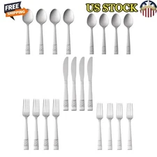 20-Piece Stainless Steel Flatware Set Service 4 Dishwasher Safe Durable Design