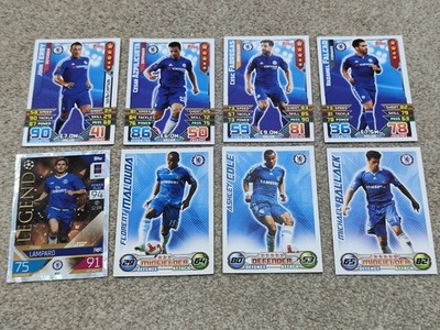 Chelsea Fußball Karten x8 verschiedene Spieler (von 2000er-2010er Jahren)