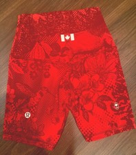 LULULEMON TEAM CANADA OLYMPICS 2024 ALIGN SHORT 6"RED SIZE 0