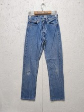 Vintage 98s Levis 501 USA Button Fly Original Fit Blue Denim Jeans pants Size 26