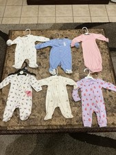 Carters Newborn Pajamas Set of 6 Baby Girl