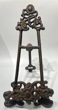 Art Nouveau Cast Iron Ornate Easel Picture /Painting  Art Display 13"