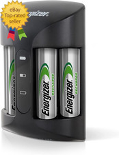 Recharge Pro Rechargeable AAA and AA Battery Charger with 4 Rechargeah