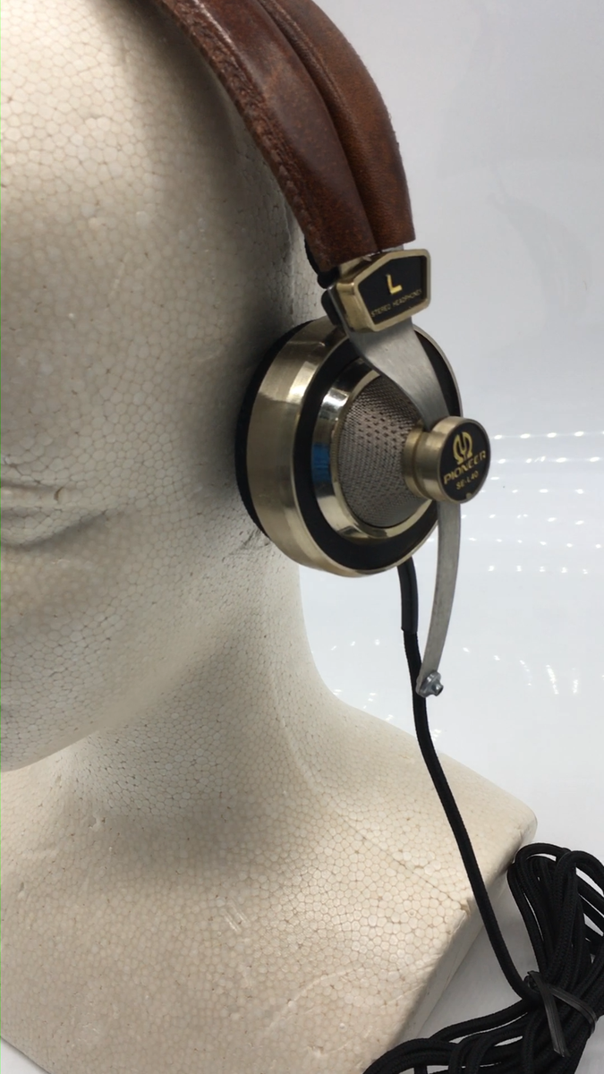 Pioneer SE-45 有線ヘッドホン ブラウンレザー　レトロ ブラウンレザー レトロ 有線ヘッドホン SE-45 Pioneer Vintage Classic